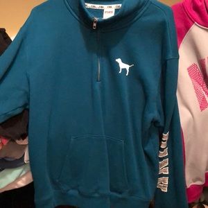 PINK Victoria secret half zip pullover